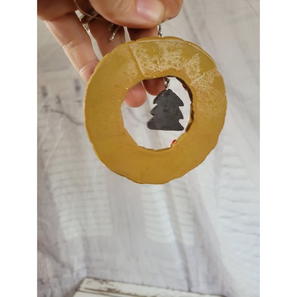 Tree wreath ornament gingerbread candy Xmas vintage - Picture 5 of 6